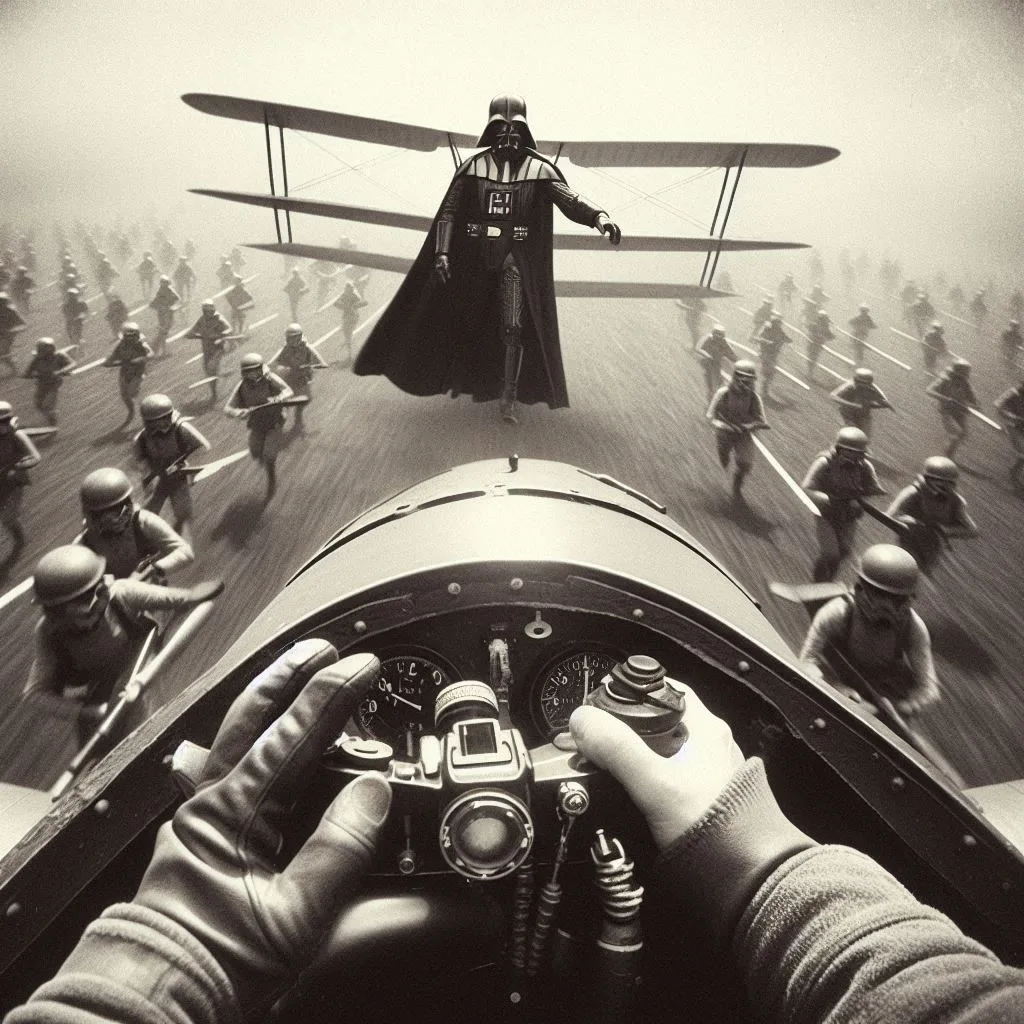 DARK LORD OF THE SKIES SLASHING THROUGH SOLDIERS