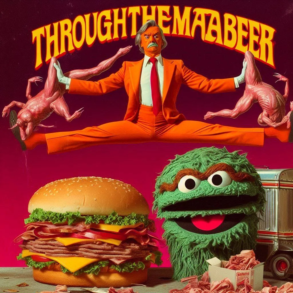 BURGER MASTURBATING ON A MEATY THRONE