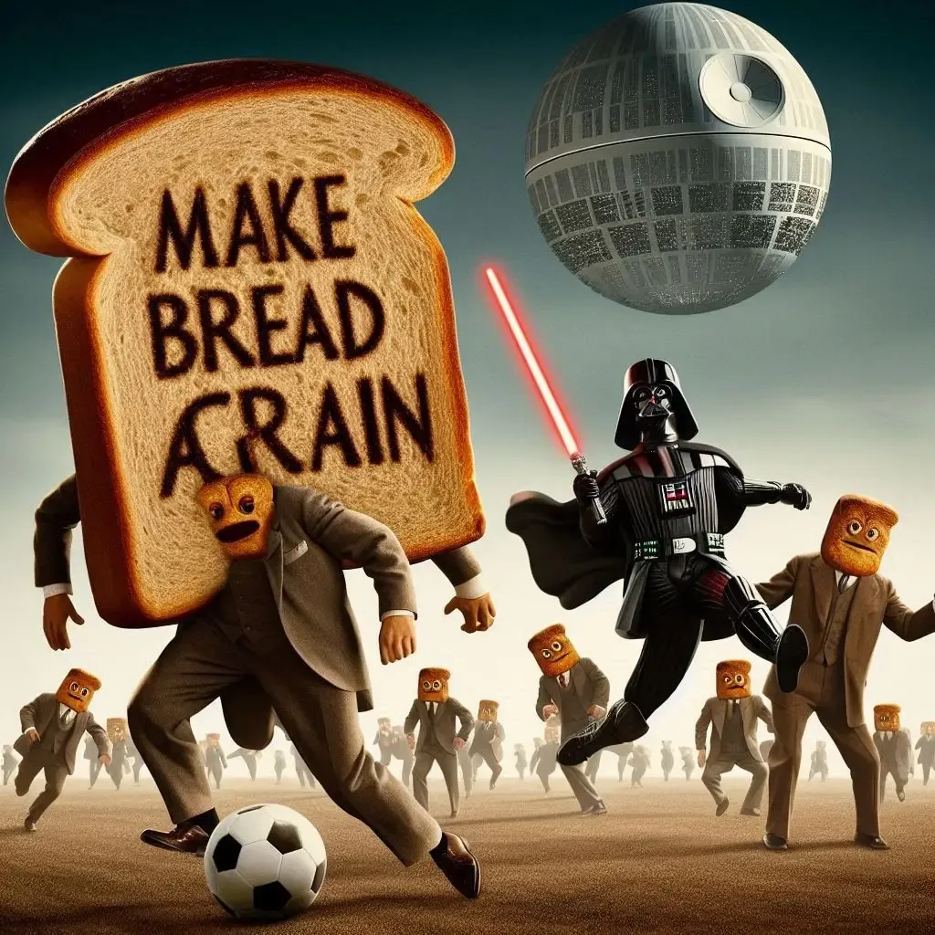 BREAD MEN RUNNING FROM TOASTED DOOM