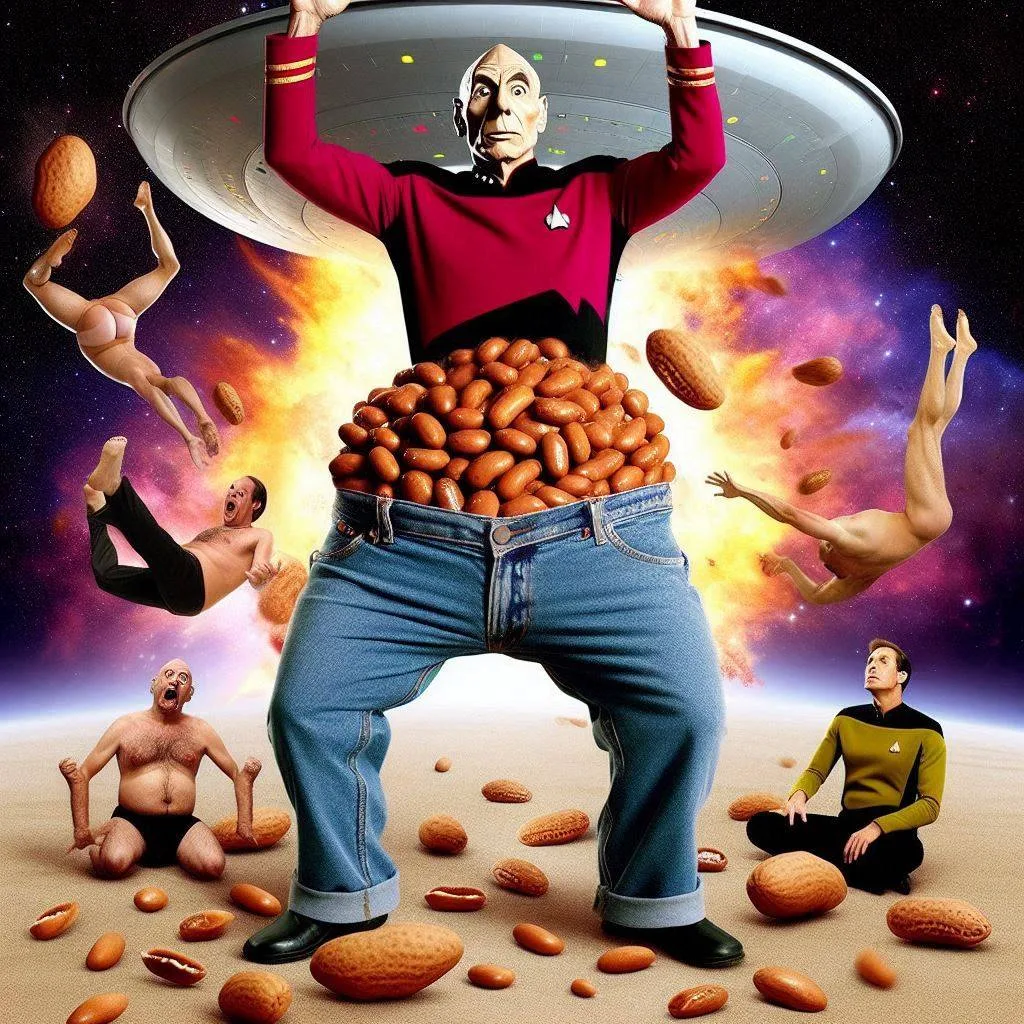 ALIEN NUTSACK EXPLODING WITH PEANUTS