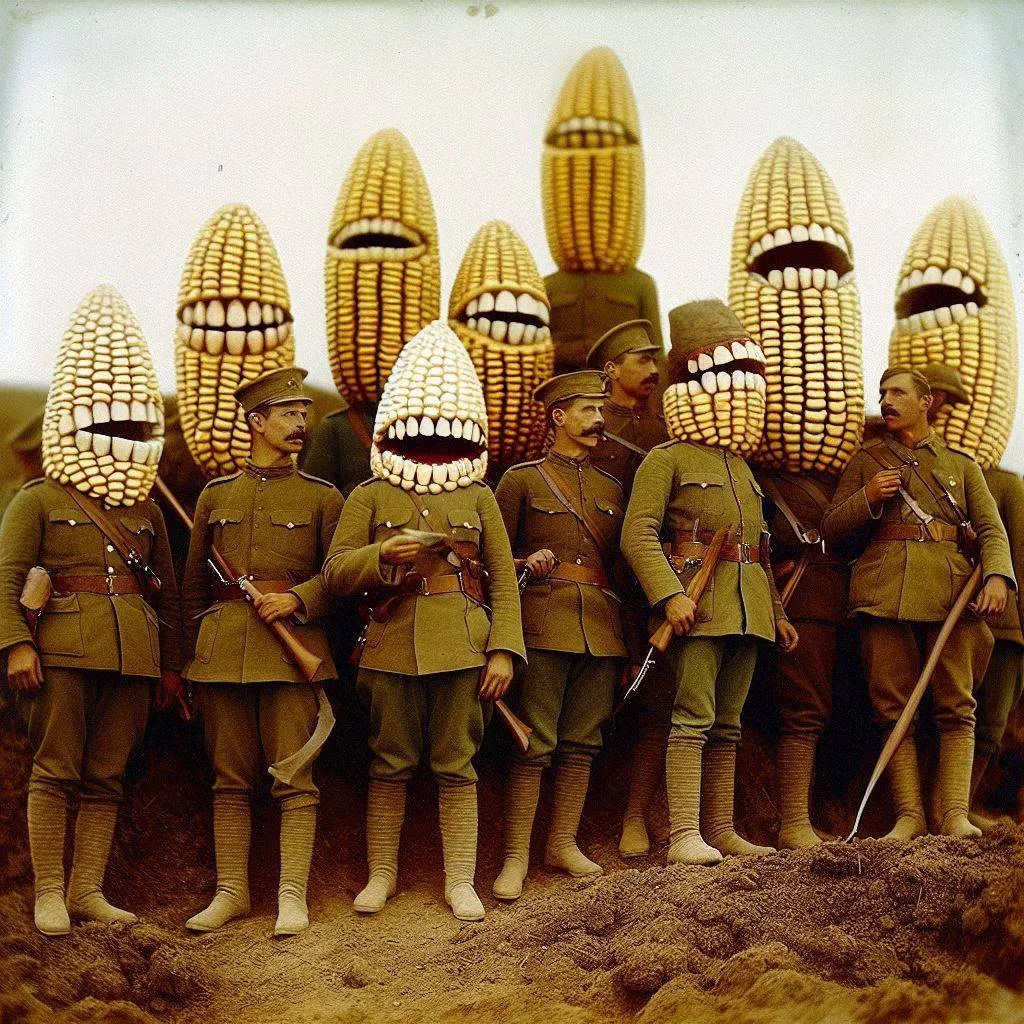 CORNHEADS MARCHING INTO THE ABYSS OF WAR