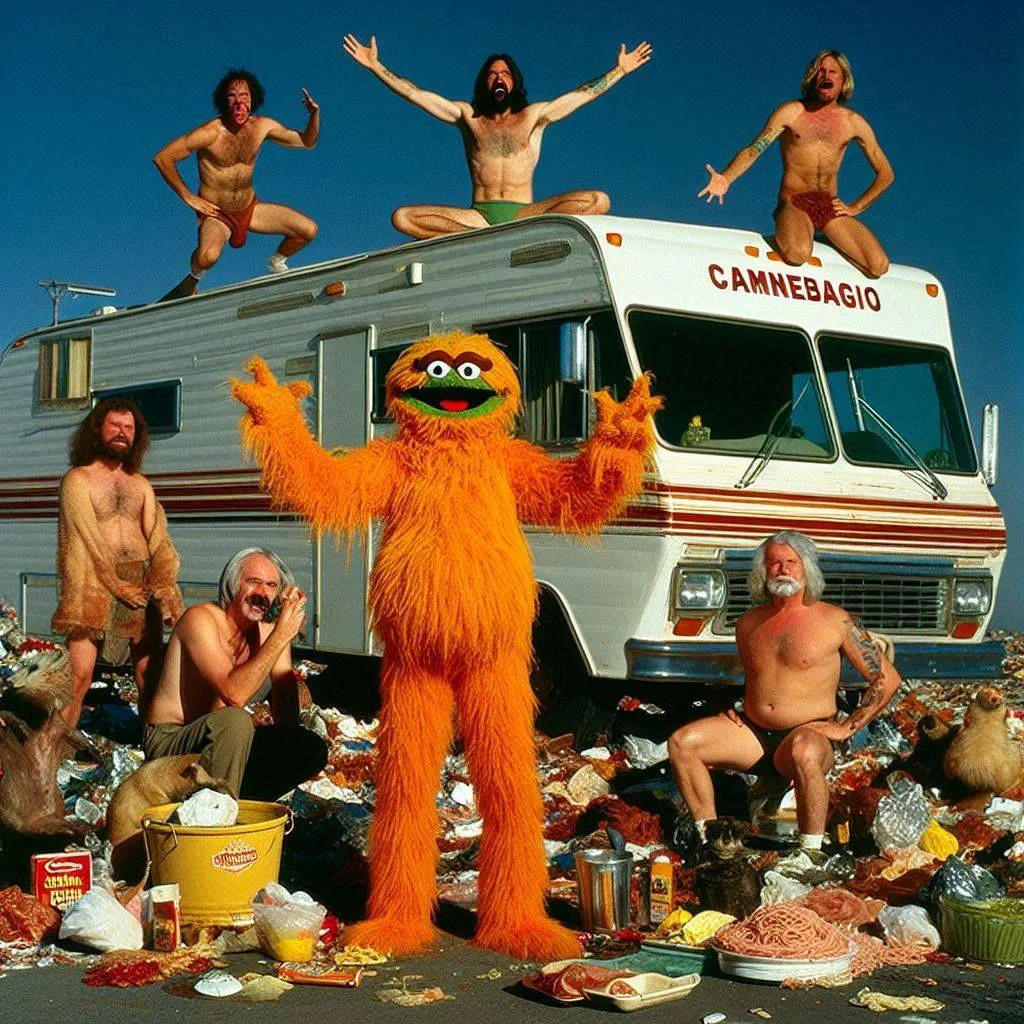 MONSTERS DANCING IN A TRASH CARNIVAL