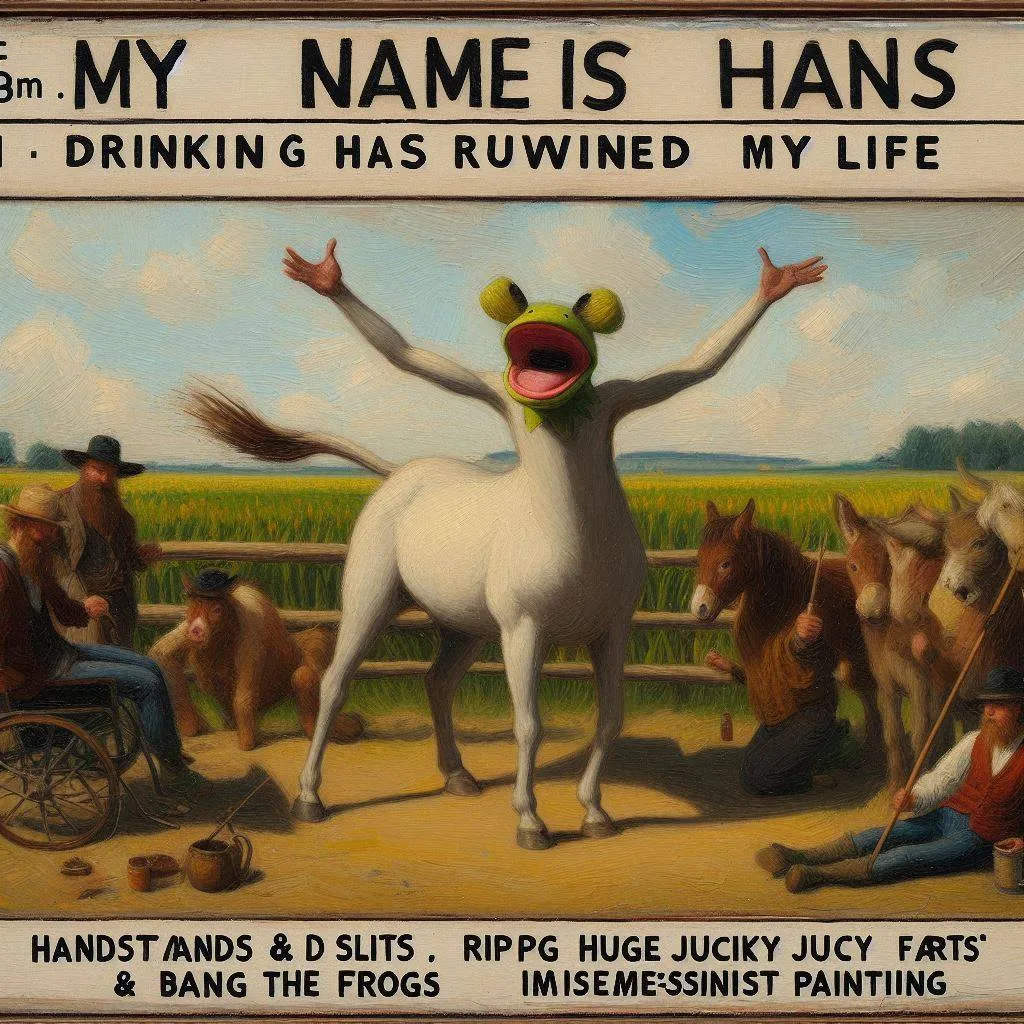 FROG-MAN MOOING AT DRUNKEN FARMER'S NIGHTMARES