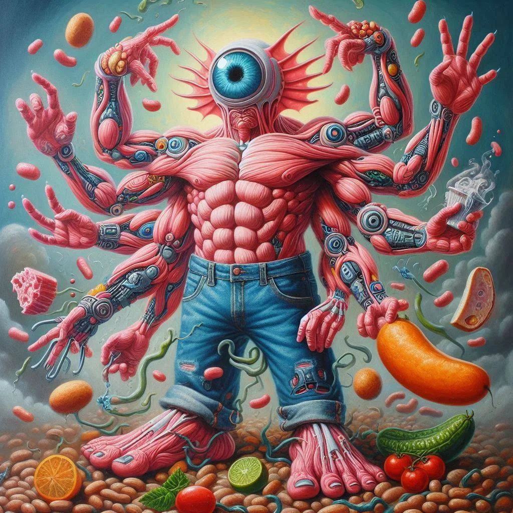 FLESHY MONSTER JUGGLING GROSS SNACKS