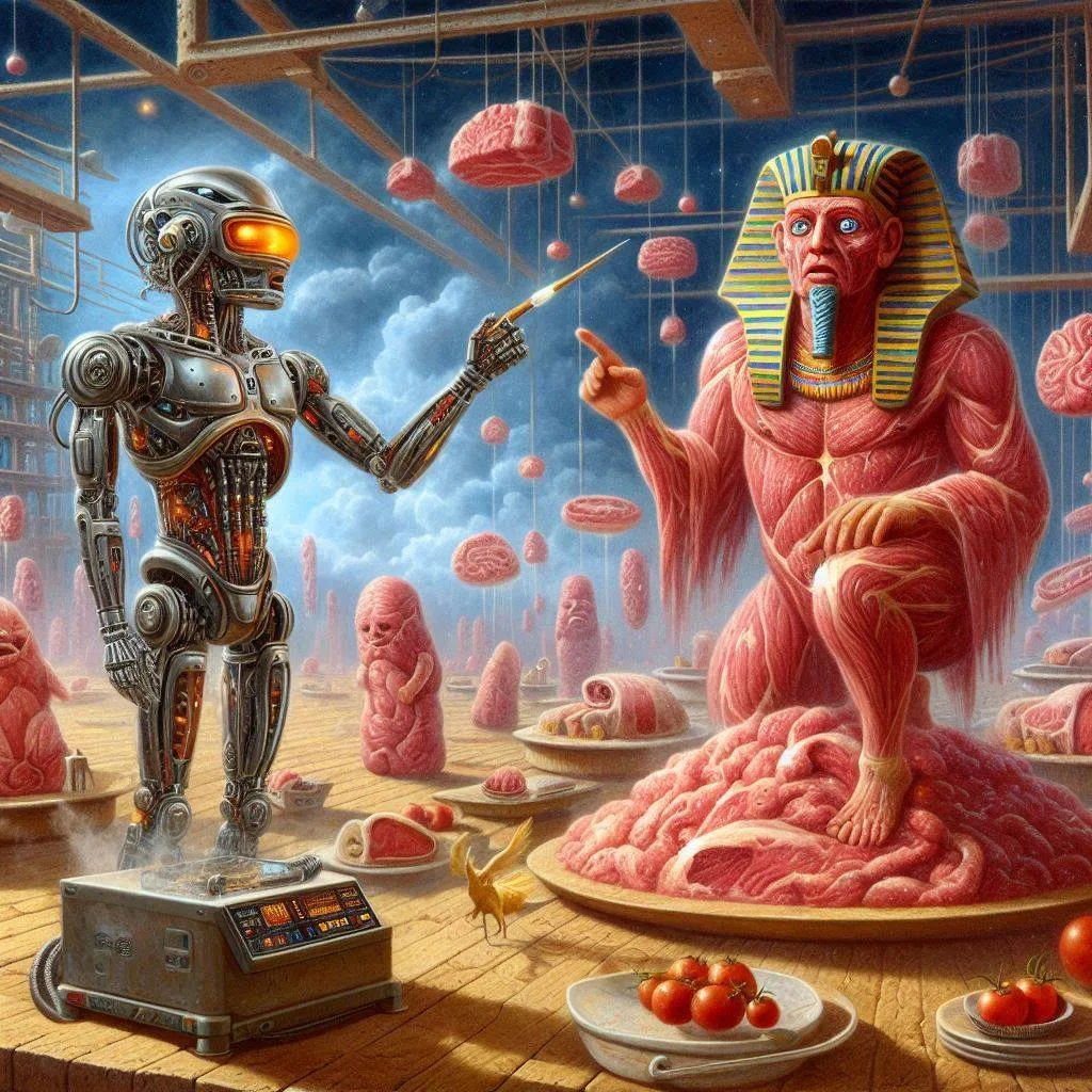 ROBOT FINGERING A MEATY PHARAOH'S BRAIN