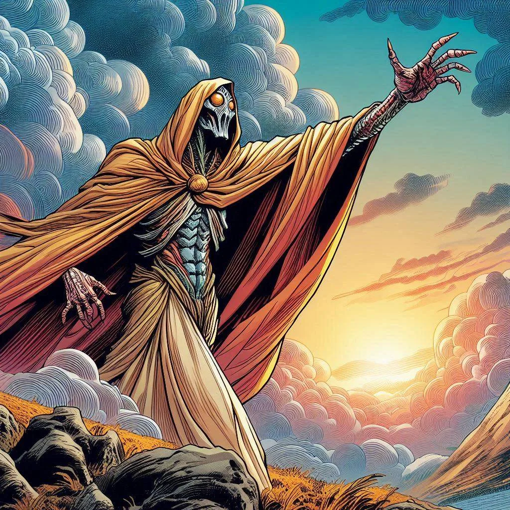 DEATH'S HAND SHOVING SUNSET INTO THE VOID