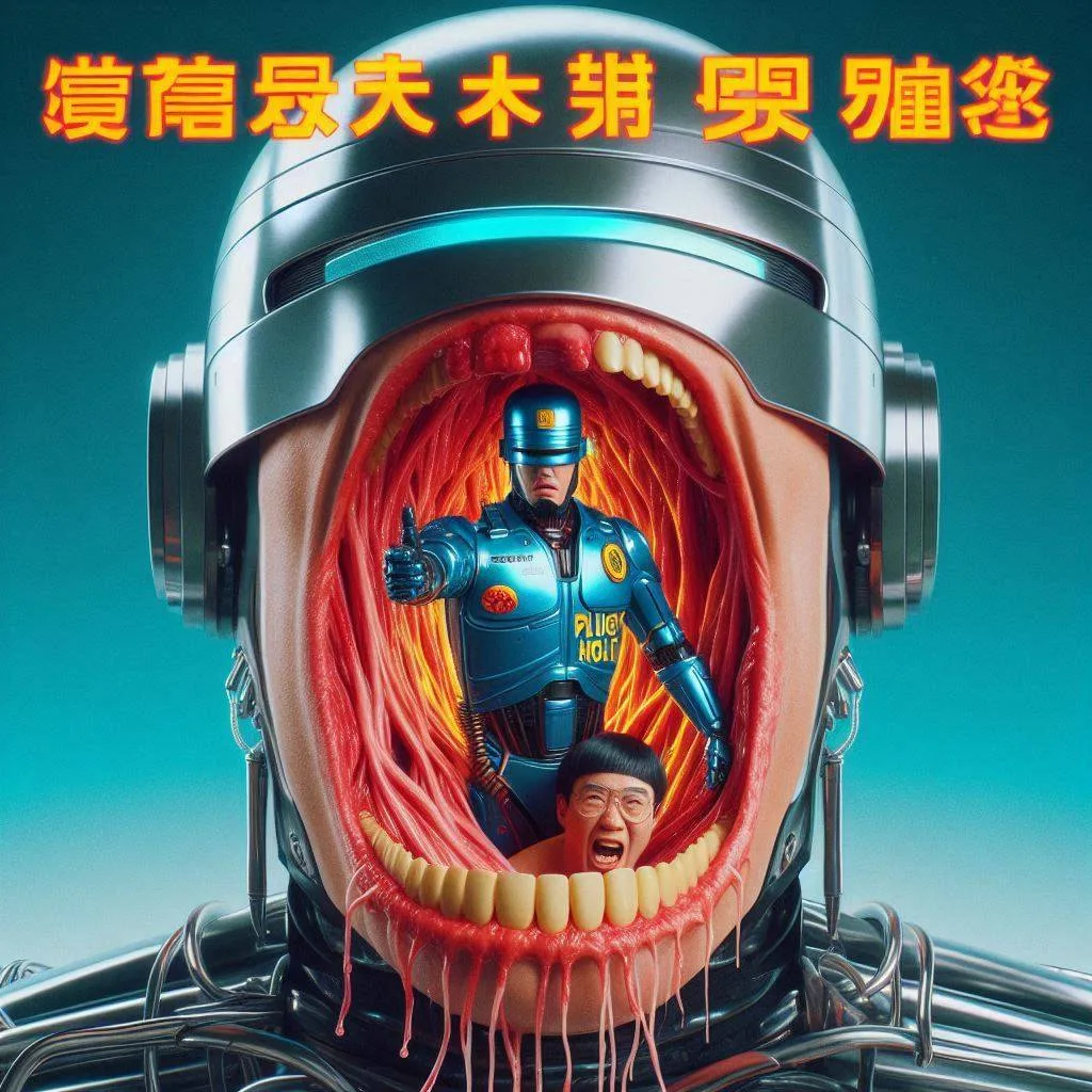 ROBOTIC MOUTH EATING HUMAN SOULS FOR BREAKFAST