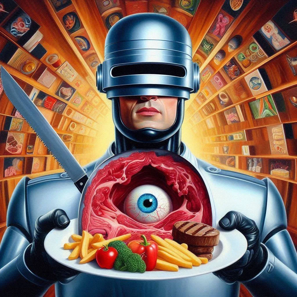 ROBOT SERVING MEAT WITH A SIDE OF NIGHTMARES