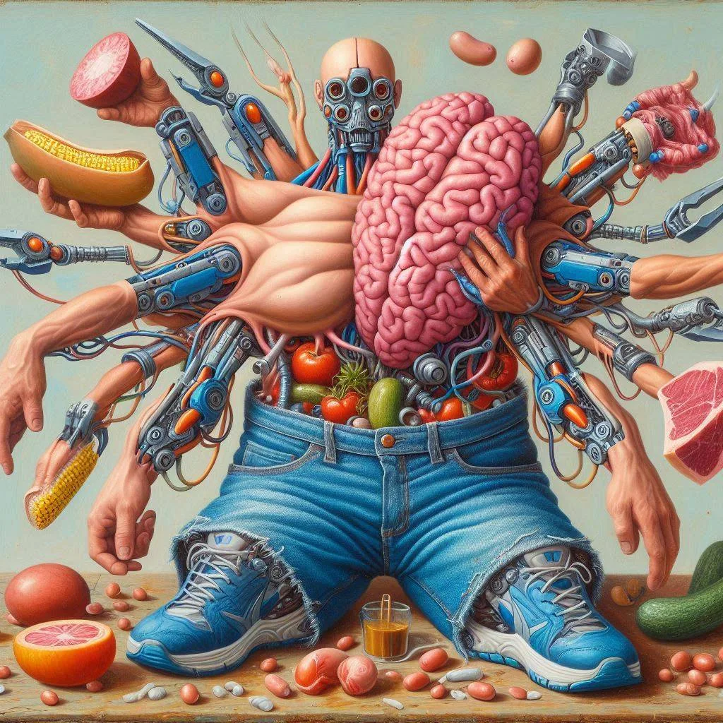 BRAIN-CHURNING MEAT MACHINE SPITTING OUT VEGGIES