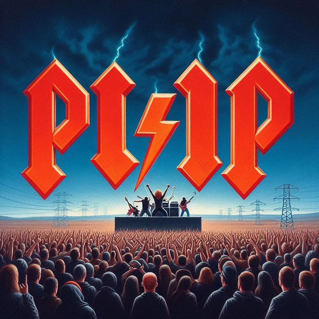 CROWD OF FLESHY ZOMBIES BOWING TO ROCK GODS