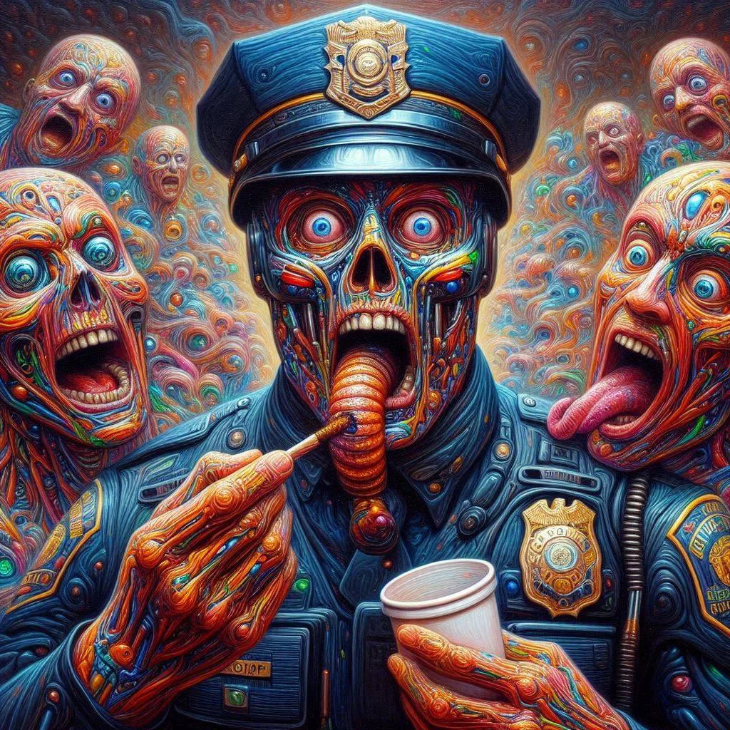 POLICE SKULLS SUCKING ON CANDY COATED NIGHTMARES