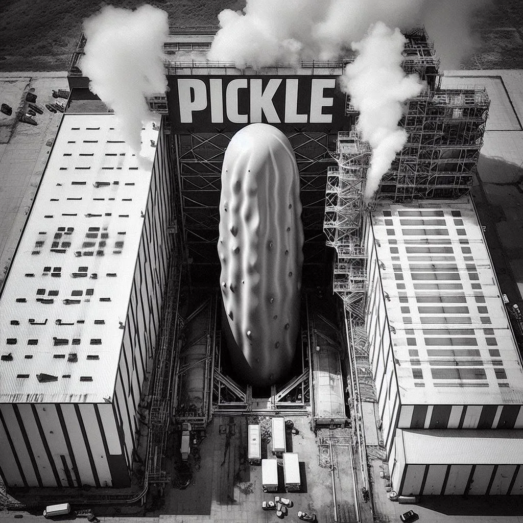PICKLE SHOVING ITS GROSSNESS DOWN OUR THROATS