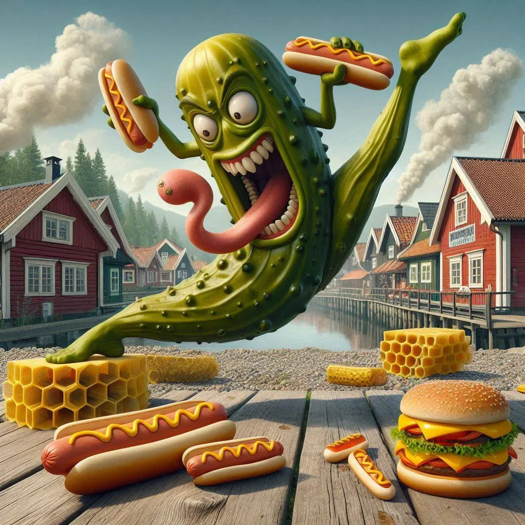 PICKLE SLAMMING HOT DOGS LIKE A BOSS