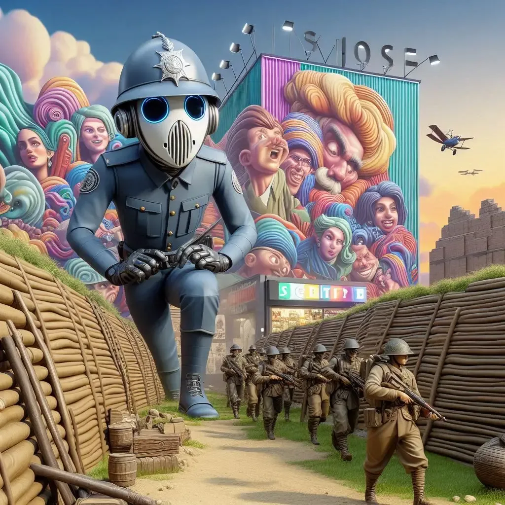 COPS CRUSHING DREAMS IN A COLORFUL WARZONE