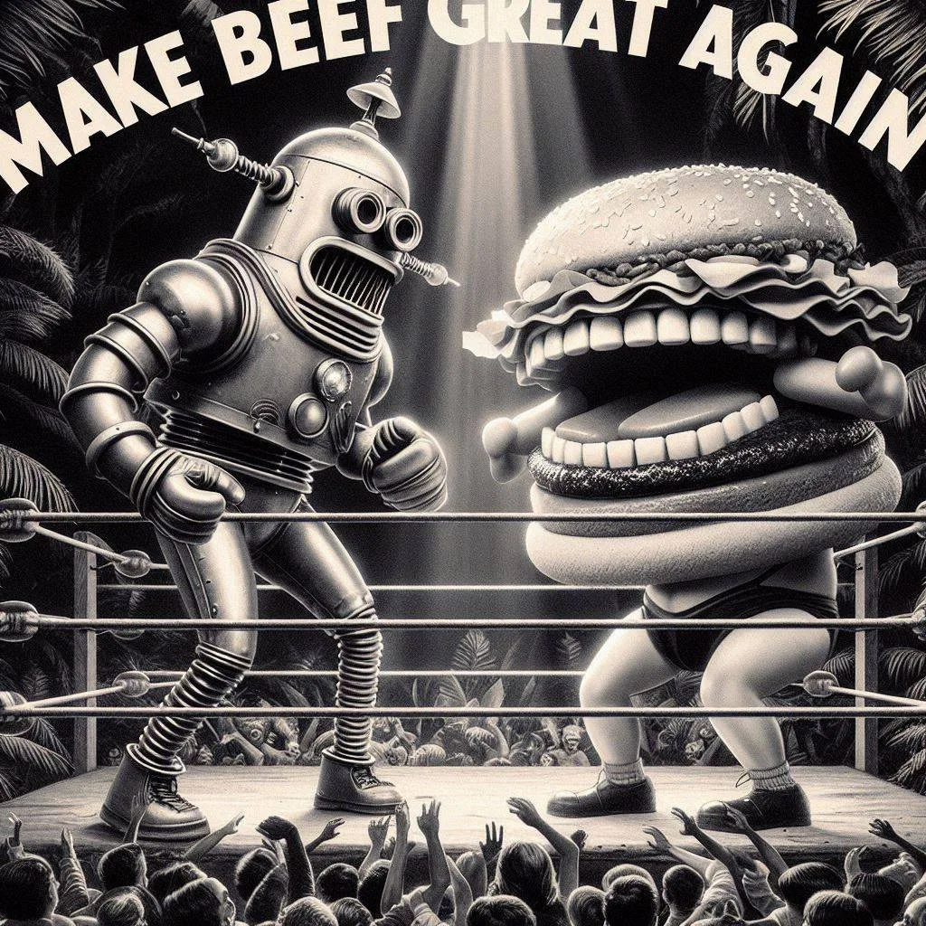 ROBOT VS BURGER: MEAT SLUGFEST IN THE RING