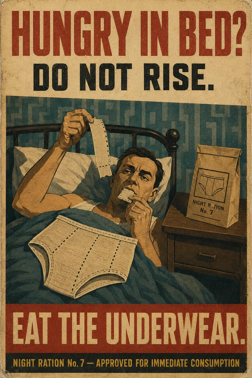 EAT YOUR PANTS, STAY IN BED