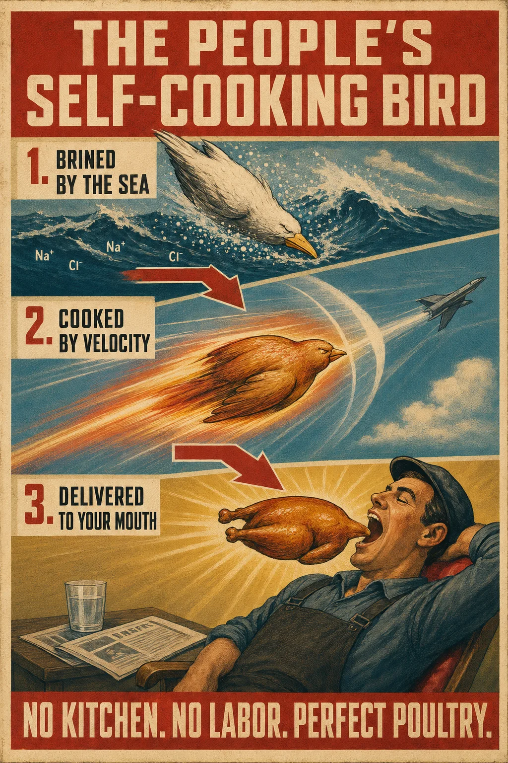 BIRD SHOVELING ITSELF DOWN YOUR THROAT