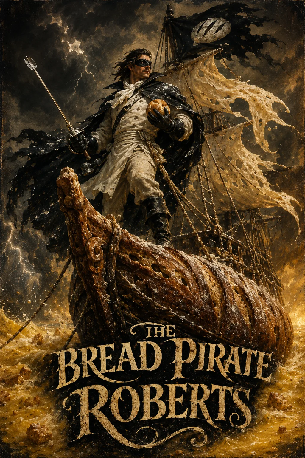 BREAD PIRATE RAISING DOUGH FROM THE DEEP