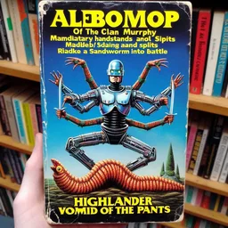 ROBOTIC WARRIOR BATTLES A WORM FROM HELL