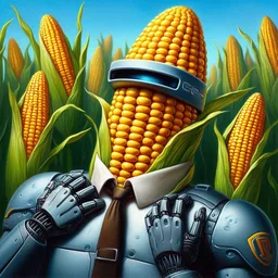 CORNHEAD ROBOT SUCKING ON FERTILIZER