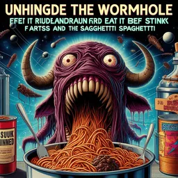 MONSTER VOMITING PASTA INTO THE VOID