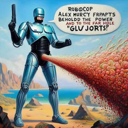 ROBOCOP PISSING GLORY ON THE SANDY SHORE