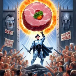 BEEF GODS SLAYING WITH MEATY SWORDS