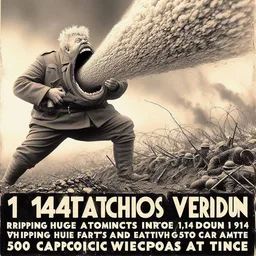 SOLDIER VOMITING WAR'S FURY INTO THE VOID