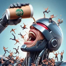 ROBOT CHUGGING HUMAN MILK LIKE A BOSS