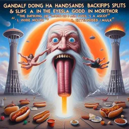 GANDALF'S TONGUE EJECTING HOT DOGS LIKE A GOD