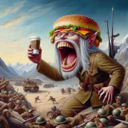 WAR CRIMES SERVED WITH A SIDE OF BURGER