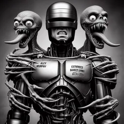 ROBOTIC MONSTROSITY WITH DEMONIC TONGUES