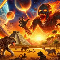 GODS FINGERING THE SUN WITH FURY