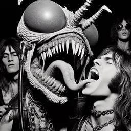 MONSTER TONGUE SLURPING HUMAN SOULS