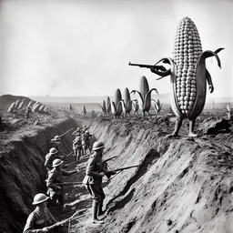 CORN WAGING WAR ON HUMANITY'S STUPIDITY