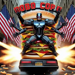 ROBOCOP HUMPING A MONSTER BURGER