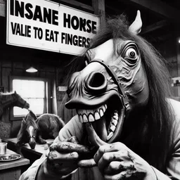 HORSE HEADS EATING FINGERS LIKE CANDY