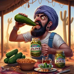 PICKLES SHOVING THEIR WAY DOWN THROATS
