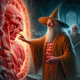 WIZARD FINGERING FLESHY PORTALS TO HELL