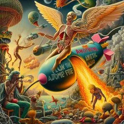 SKELETONS RIDING BOMBS INTO HELL'S GUTS