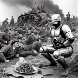 ROBOT CRAPPING ON HUMANITY'S LAST STAND