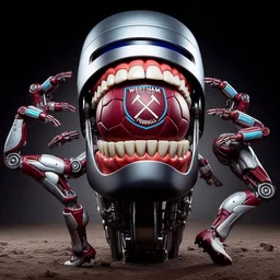 ROBOT MOUTH EATING FOOTBALLS LIKE CANDY
