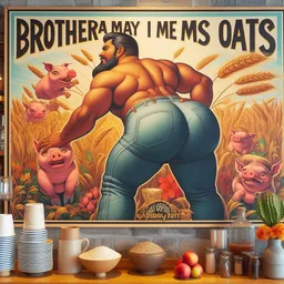 PIGS PLOPPING IN A MAN'S FARM FANTASY