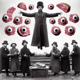 MEAT FLOATING IN A SEA OF EYES