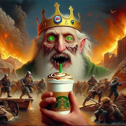 KING OF CARNAGE SIPPING ON DEATH'S MILKSHAKE