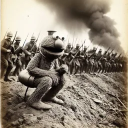 CUTE FURRY THING IN A WAR ZONE OF DEATH