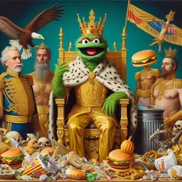 TRASH KINGDOM ON A THRONE OF GARBAGE