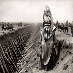 CORN WOMAN SPITTING OUT GRAVE DIRT
