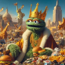 GARBAGE KING THRONE OF TRASH AND GREED