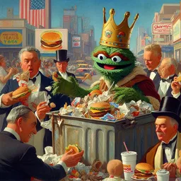 TRASH KING FEASTING ON HUMAN GARBAGE